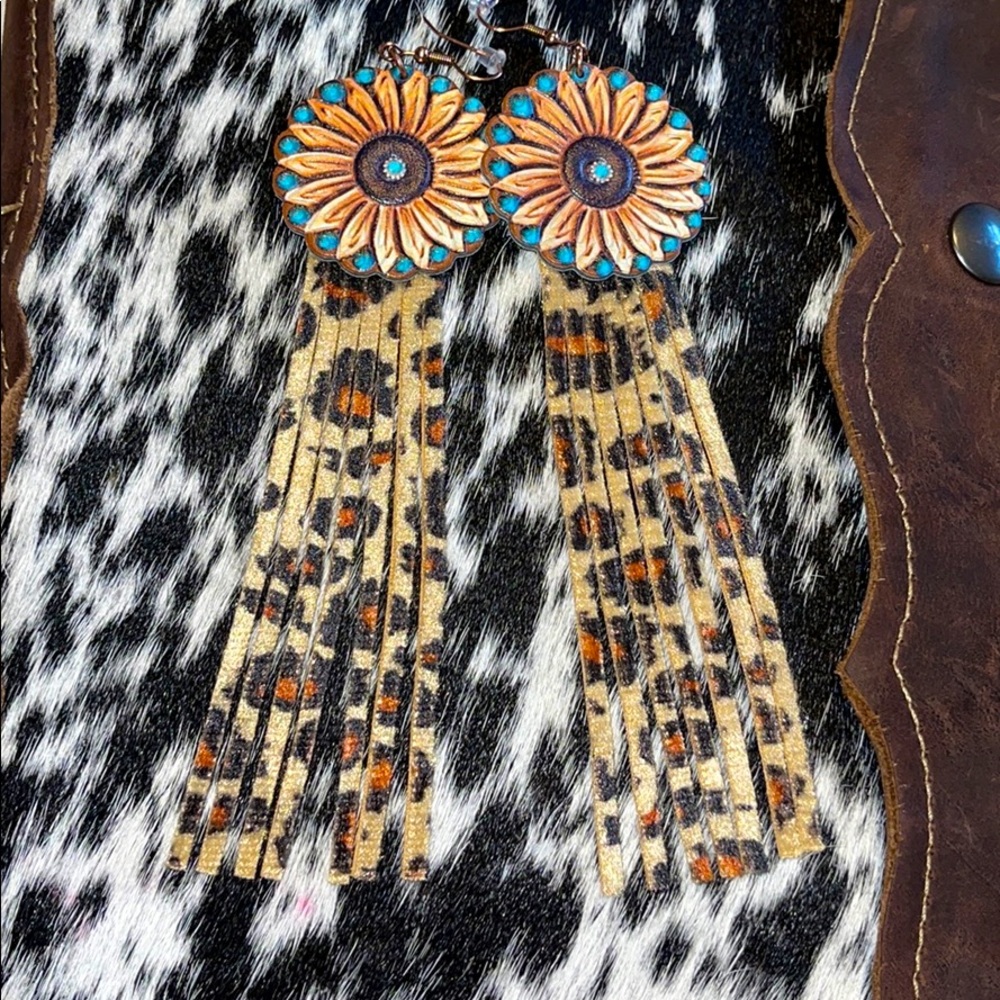 Sunflower earrings
